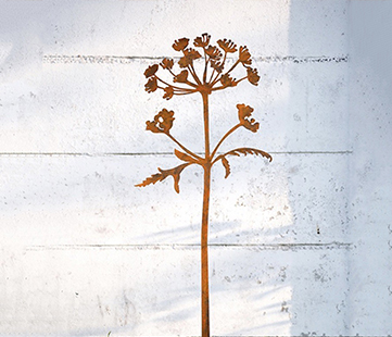 Flowers of Corten steel