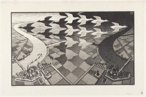 M.C. Escher: dag en nacht. © The M.C. Escher Company bv. All rights reserved. www.mcescher.com