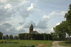 De kerk van Swichum, Friesland.