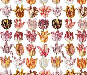 Teatowel with Tulips inspired by work of Jacob Marrel